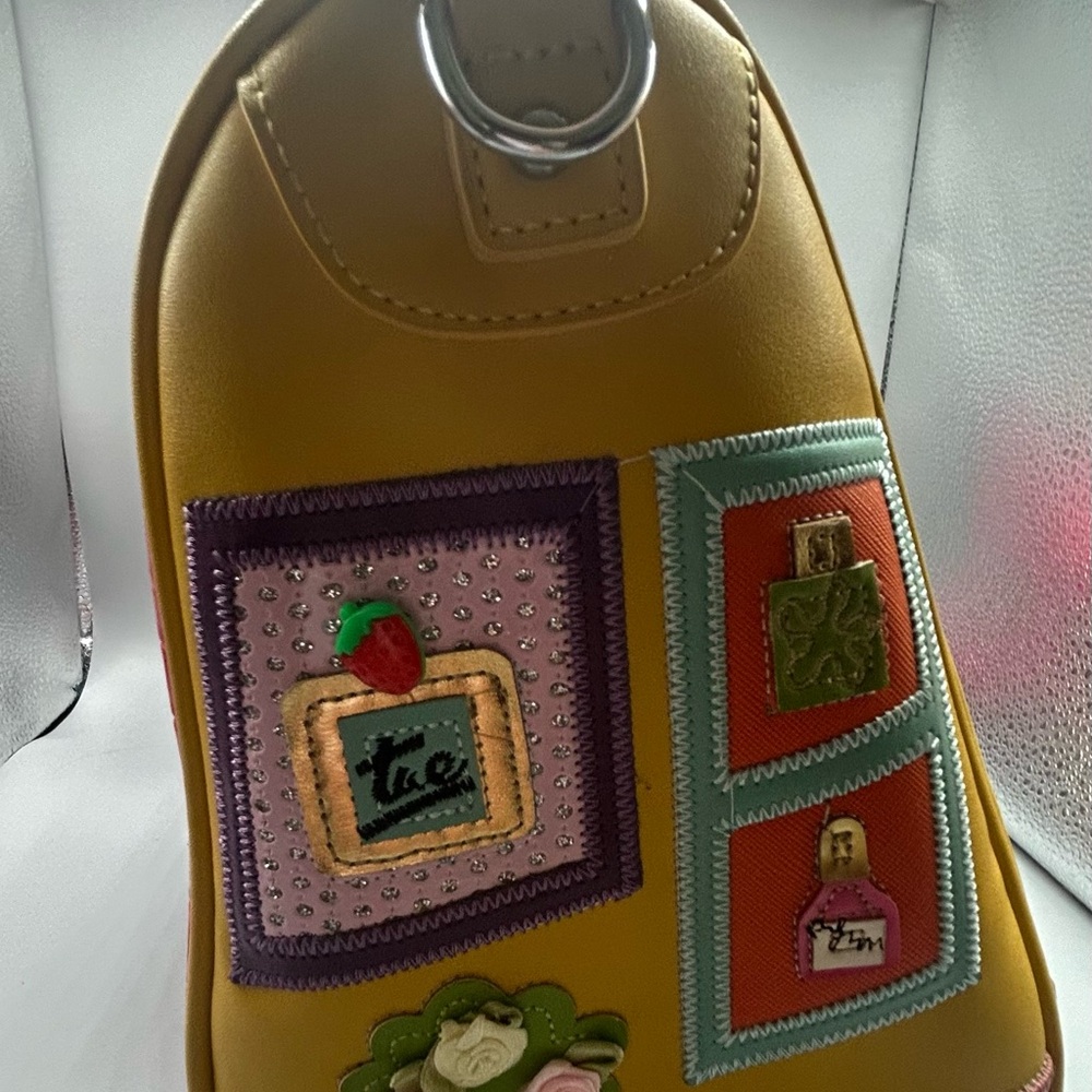 Colorful Patchwork Satchel Handbag - Multicolor F… - image 4